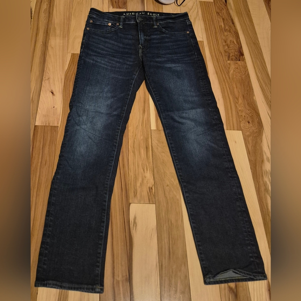 American Eagle Outfitters Blue Slim Straight Jeans